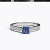varitsa-jewellers - Solitaire Gold Engagement with 0.5ct Princess Cut Sapphire - 01SG07S